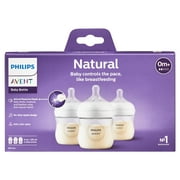 Philips Avent Natural Baby Bottle with Natural Response Nipple, Clear, 4oz, 3pk, SCY900/93