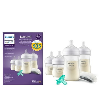 Philips Avent Natural Baby Bottle with Natural Response Nipple Newborn Gift Set, SCD837/03