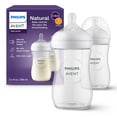 thumbnail image 1 of Philips Avent Natural Baby Bottles with Natural Response Nipples (Medium Flow, Flow 3), 9oz, 2-Pack, SCY903/02, 1 of 4
