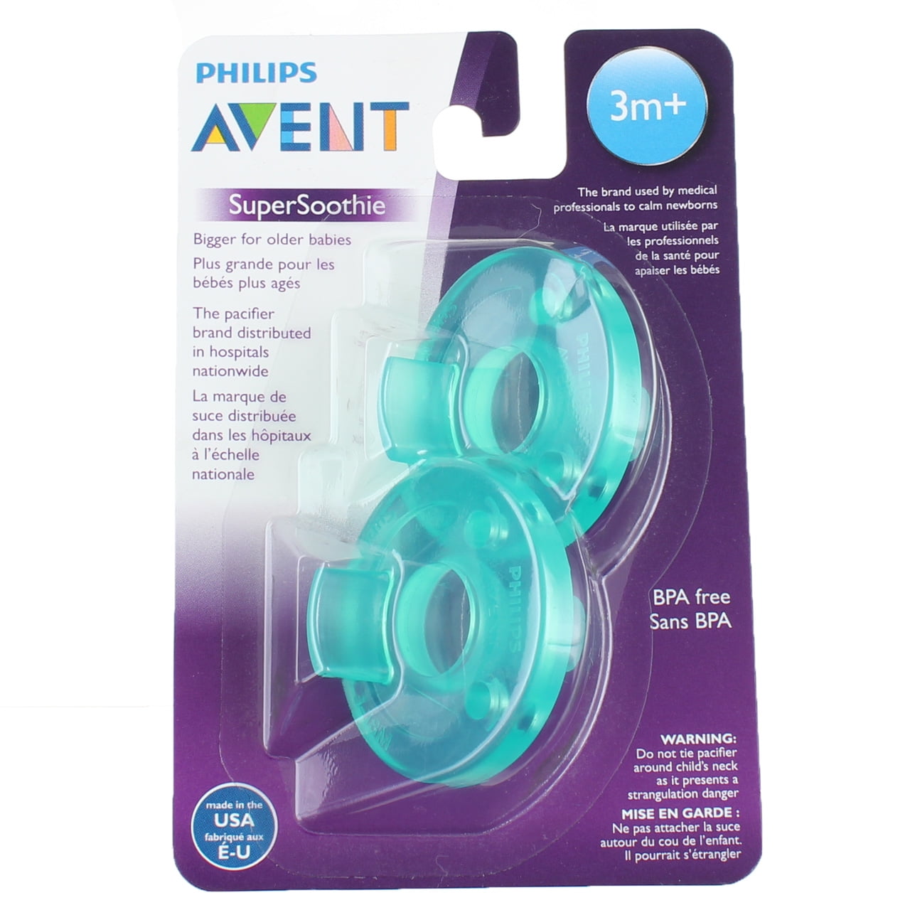 Phillips Avent 3m+ Pacifiers, Green, 2 Ct - Walmart.com