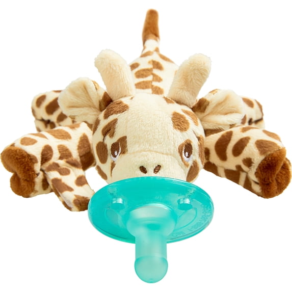 Philips Avent Soothie Snuggle Pacifier Holder with Detachable Pacifier, 0M+, Giraffe, SCF347/01