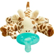 Philips Avent Soothie Snuggle Pacifier Holder with Detachable Pacifier, 0M+, Giraffe, SCF347/01