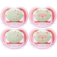 Philips Avent Ultra Air Nighttime Pacifier, 618 Months, Pink, 4 Pack