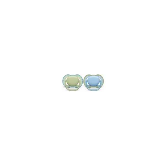Philips Avent Ultra Air Pacifier 0-6M, Pastel Green / Celestial Blue, 2 Pack, SCF085/21