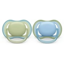 Philips Avent Ultra Air Pacifier 0-6M, Pastel Green / Celestial Blue, 2 Pack, SCF085/21