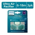 thumbnail interactive-video image 1 of Philips Avent Ultra Air Day-Time/Night-Time Pacifier 6-18M, Deep Opal / Sleeping Moon, 3 Pack, SCF085/68, 1 of 11