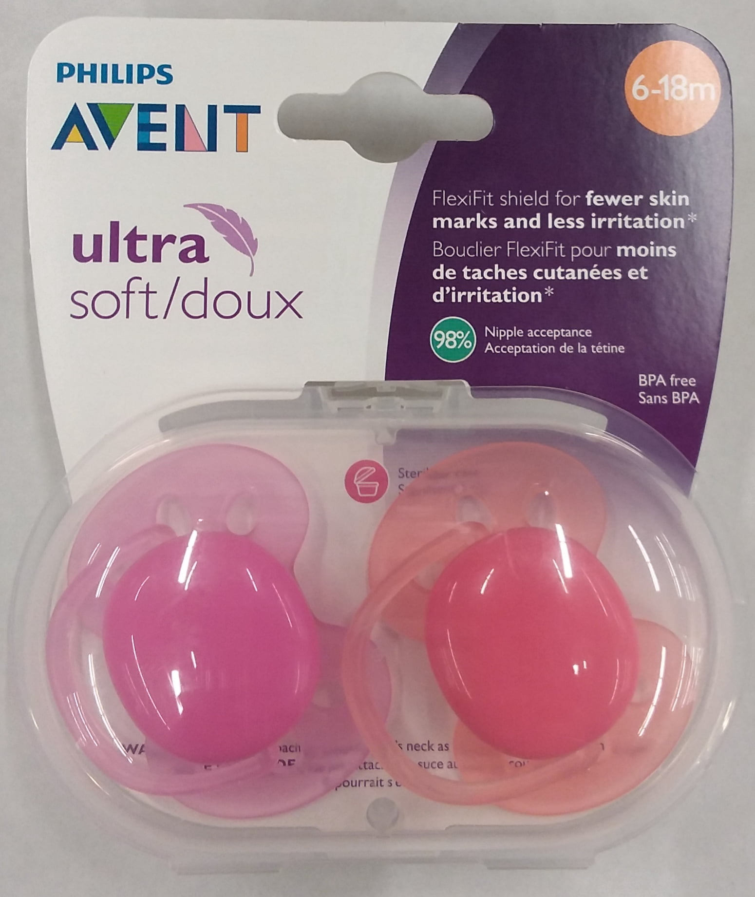 Philips Avent Ultra Soft 6-18 Months Pacifier, 2 Count