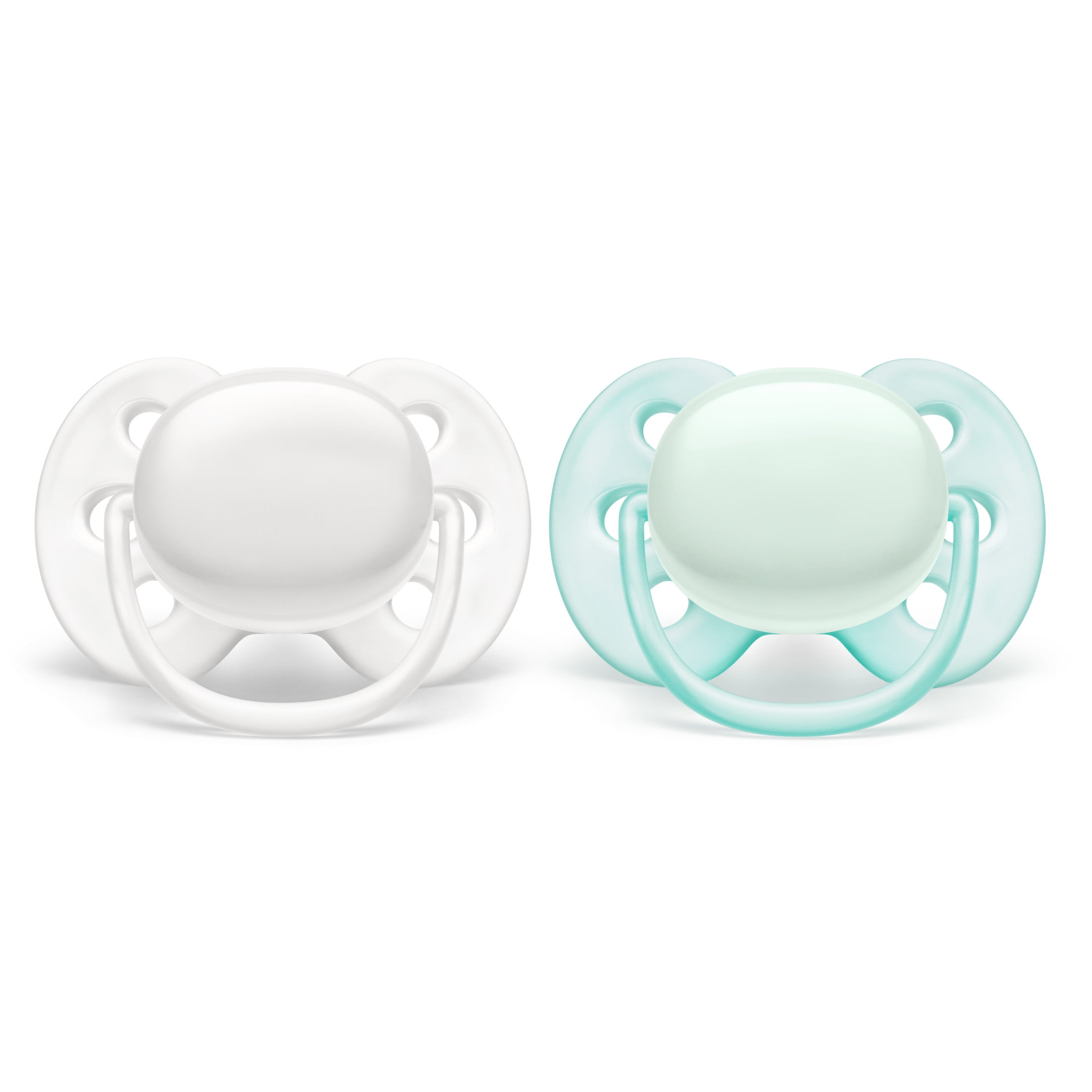 Philips Avent Ultra Soft Pacifier, 0-6 Months, Arctic White Green,