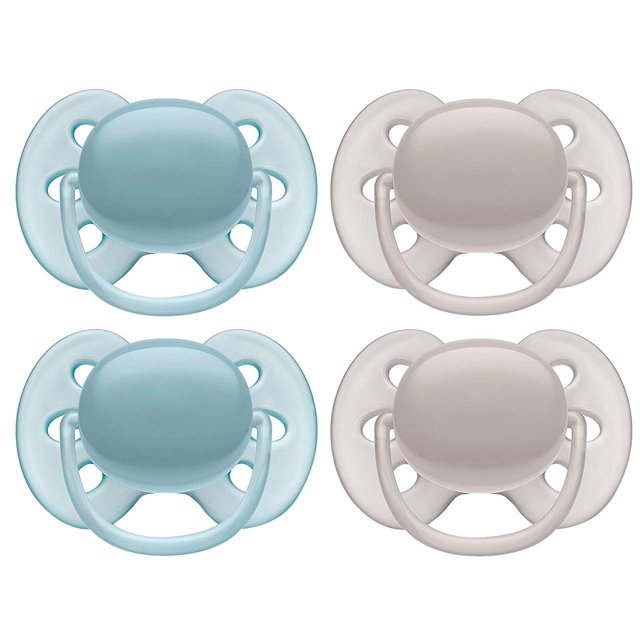 Philips Avent Ultra Soft Pacifier, 618 months, Teal and Gray Colors, 4