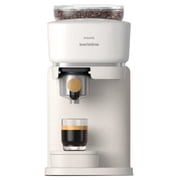 Philips Baristina Automatic Espresso Machine, Milky White with Ash Wood Portafilter
