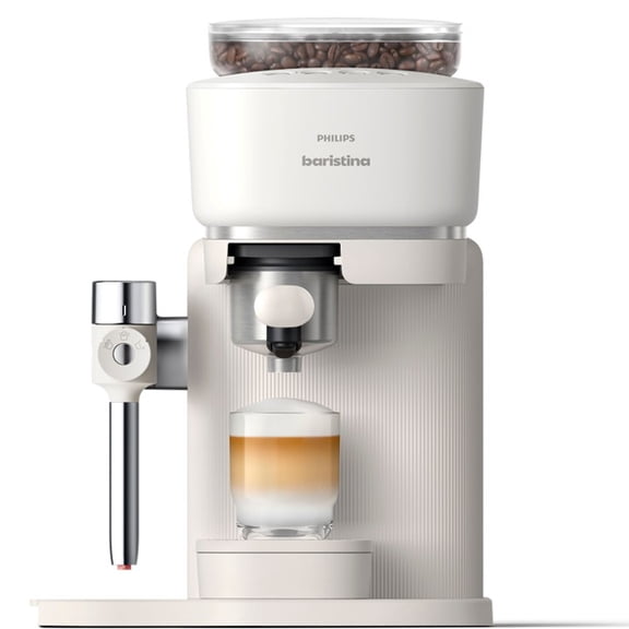 Philips Baristina Latte Automatic Espresso Machine, Milky White