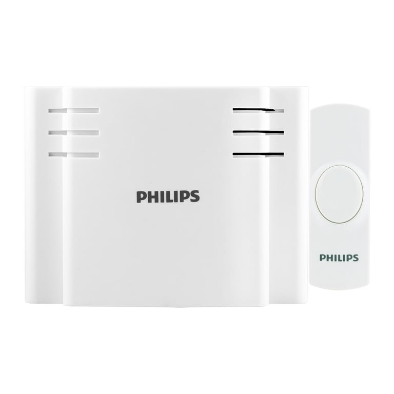 Philips Plugin 2Melody Doorbell Kit, White, DES2120W/27, 45 OFF