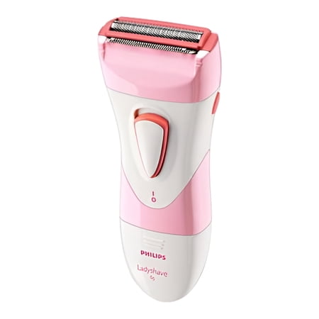 Philips Beauty SatinShave Essential Women's Wet & Dry Electric Shaver for Legs, Cordless, Pink and White, HP6306/50