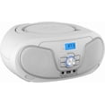 thumbnail image 1 of Philips Bluetooth Portable Boombox with Top-Loading CD Player, FM Radio, USB Playback, and Dynamic Bass Boost - White, 1 of 7