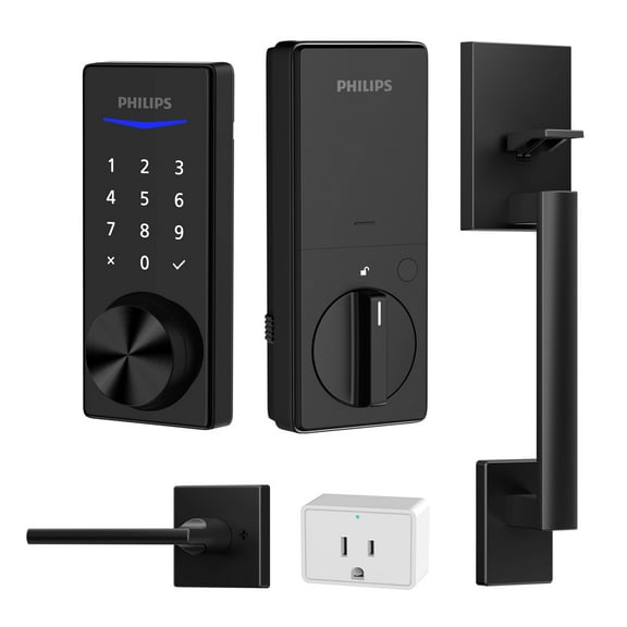 Philips Bluetooth Touchscreen Smart Deadbolt with Wi-Fi Bridge & Handle
