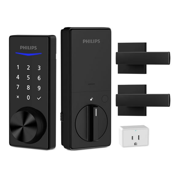 Philips Bluetooth Touchscreen Smart Deadbolt with Wi-Fi Bridge & Square Zinc Lever