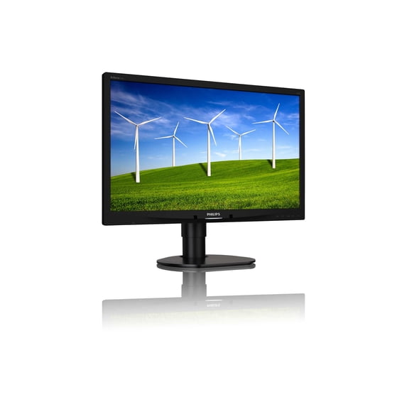 Philips Brilliance B-line 241B4LPYCB - LED monitor - 24" - 1920 x 1080 Full HD (1080p) @ 60 Hz - 250 cd/m�� - 1000:1 - 5 ms - DVI-D, VGA, DisplayPort - speakers - textured black with black stand