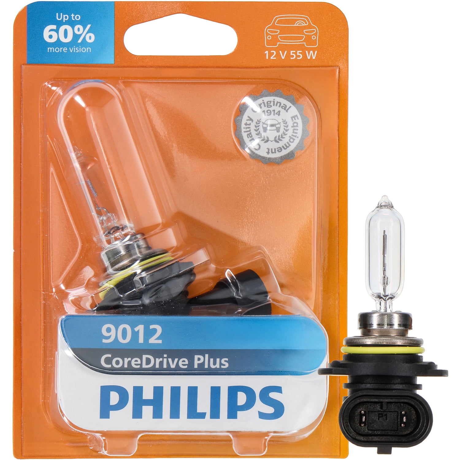 Philips CoreDrive Plus 9012 Halogen Headlight Bulb, 1 Pack, Fits