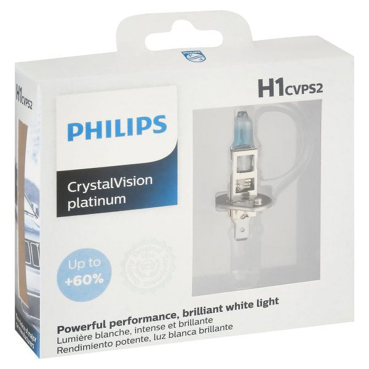 Philips Crystal Vision Platinum H1 55W Two Bulbs Headlight Fog Light