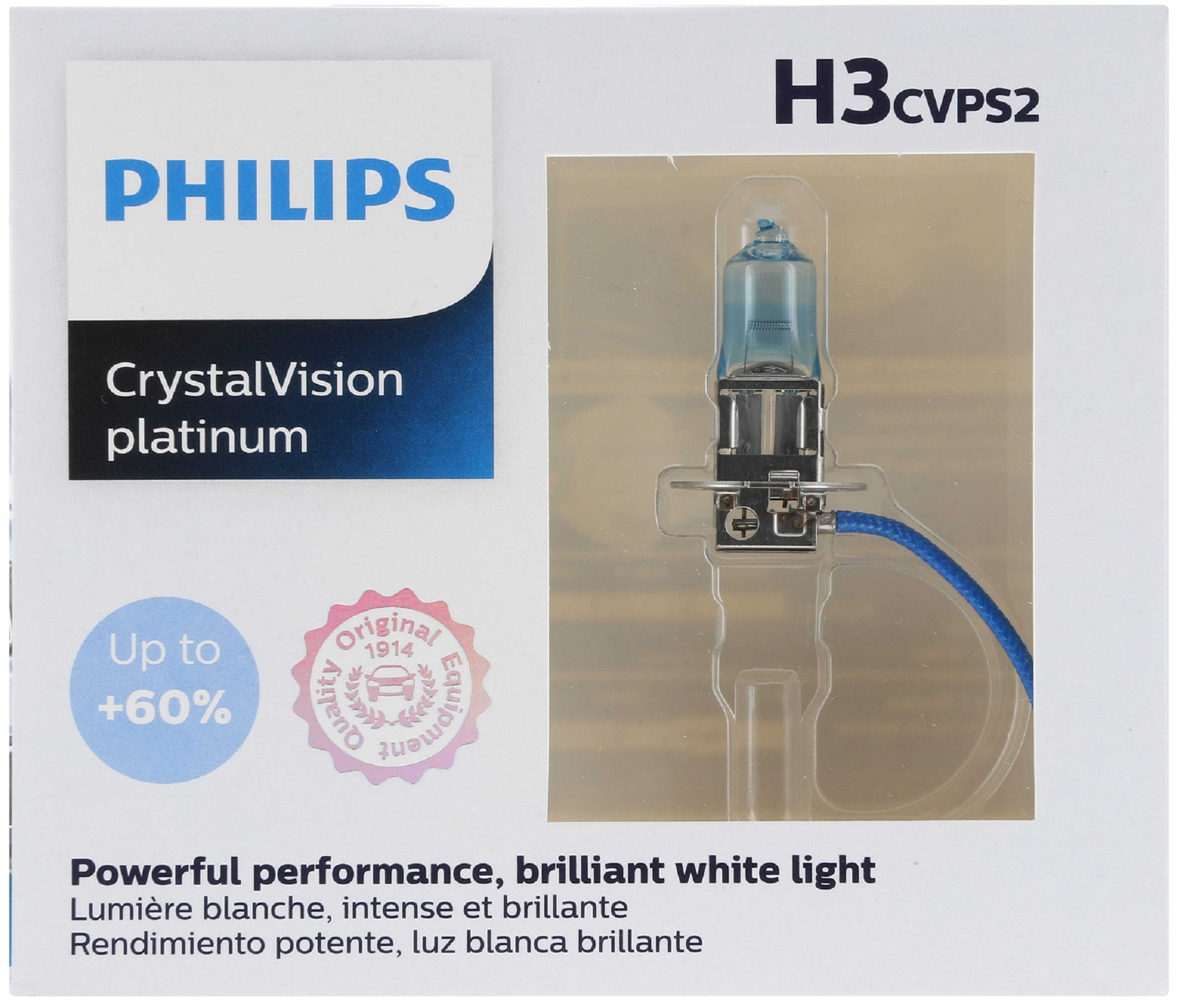 Compose diktator radius Philips Crystal Vision Platinum H3 55W Two Bulbs Fog Light - Walmart.com