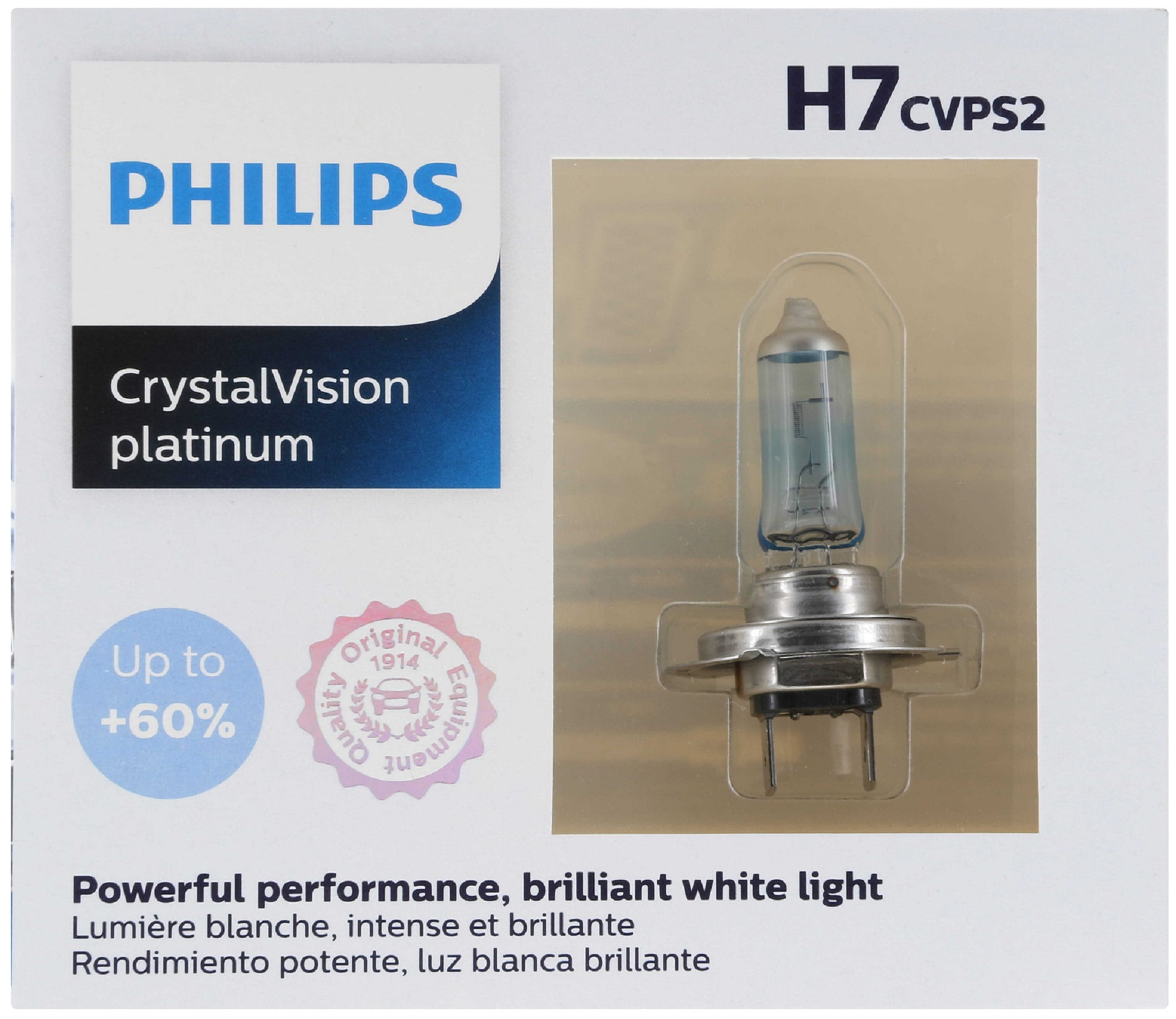 Philips Crystal Vision Platinum H7 55W Two Bulbs Headlight Fog Light