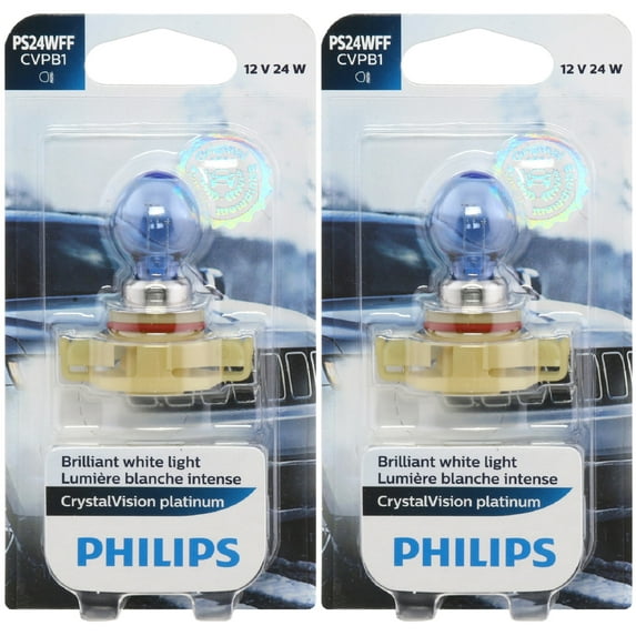 Philips Crystal Vision Platinum PS24W FF 5202 24W Two Bulbs Fog Light