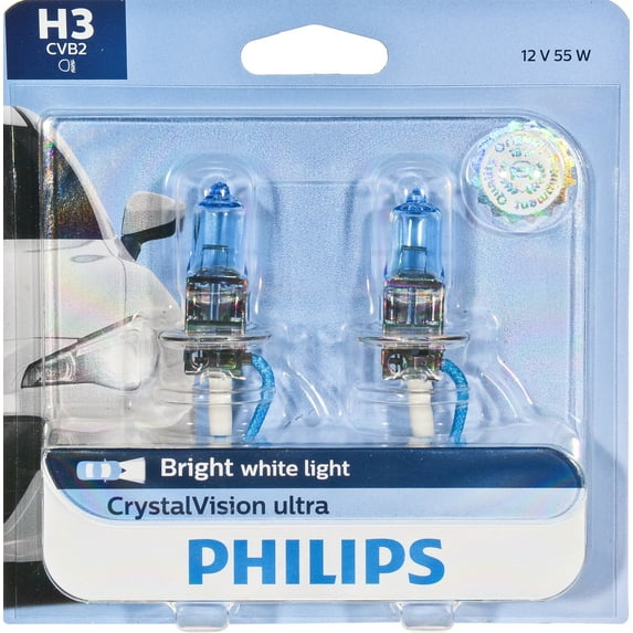 Philips Crystalvision Ultra H3 Glass White Automotive Bulb