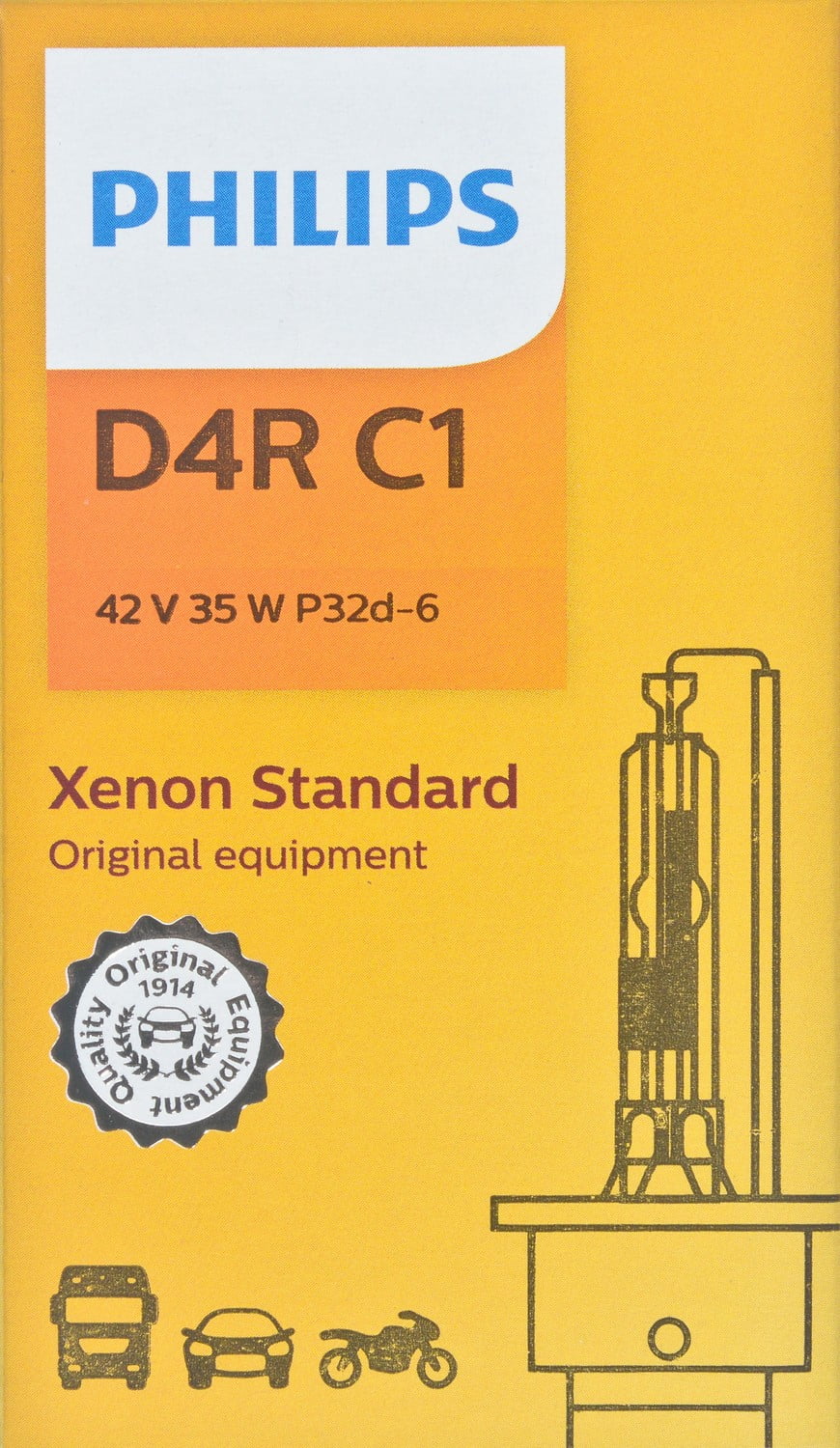 Philips Xenon Hid Lamp D4R, , , Always Change In Pairs! - Walmart.com