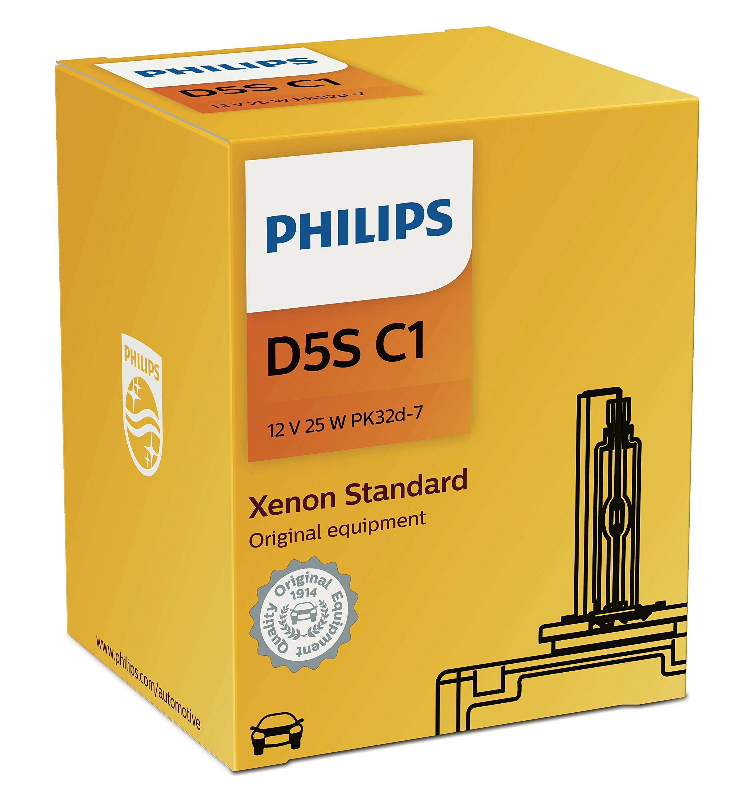 Philips D5SC1 Standard Authentic CM31Xenon HID Headlight Bulb, 1 Pack