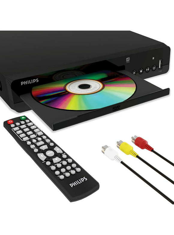 Philips DVD Player for TV DVD/CD Player for Home 1080p USB DVD Plays All Regions RV DVD Players for Smart TV