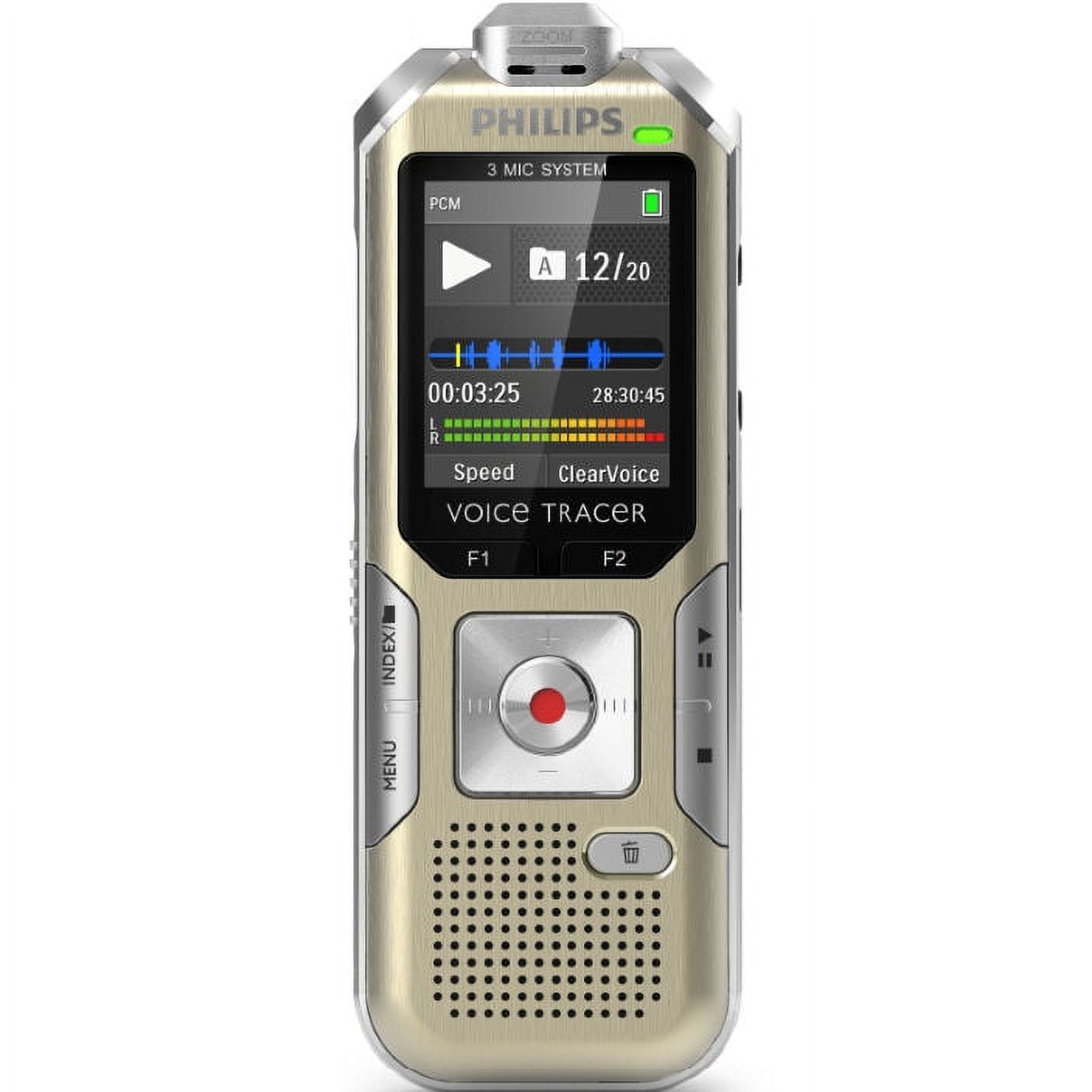 Philips DVT8000 4GB Expandable Digital Voice Recorder with Remote Control, Motion Sensor and Large LCD Color Display - image 1 of 7