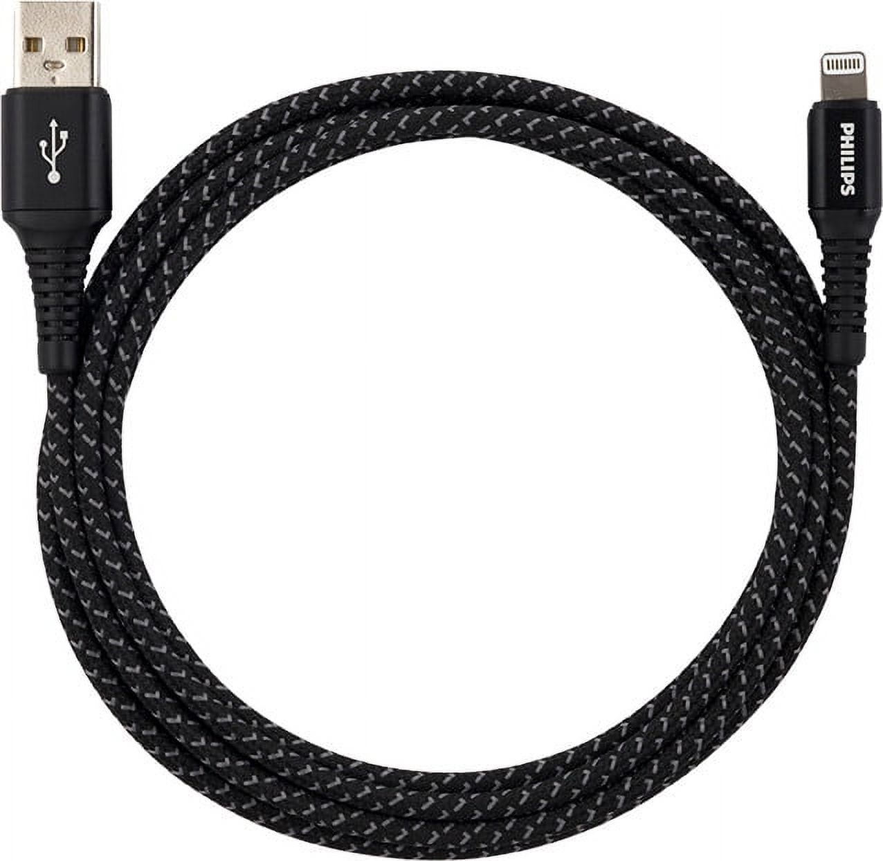 Monoprice Essential Apple MFi Certified Lightning to USB-A Charging Cable -  3ft Black 