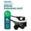 Philips EZGrip 25FT 16 AWG 3-Outlet Extension Cord, Black, Indoor/Outdoor
