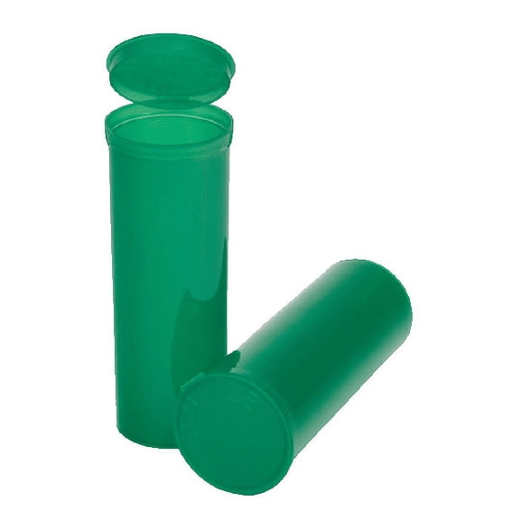 Philips Empty Prescription Pop Top Vial Made in USA Pack of 75 Dry Herb Containers with Child Resistant Translucent Green Color 60 Dram Medical Pharmacy Pill Bottles