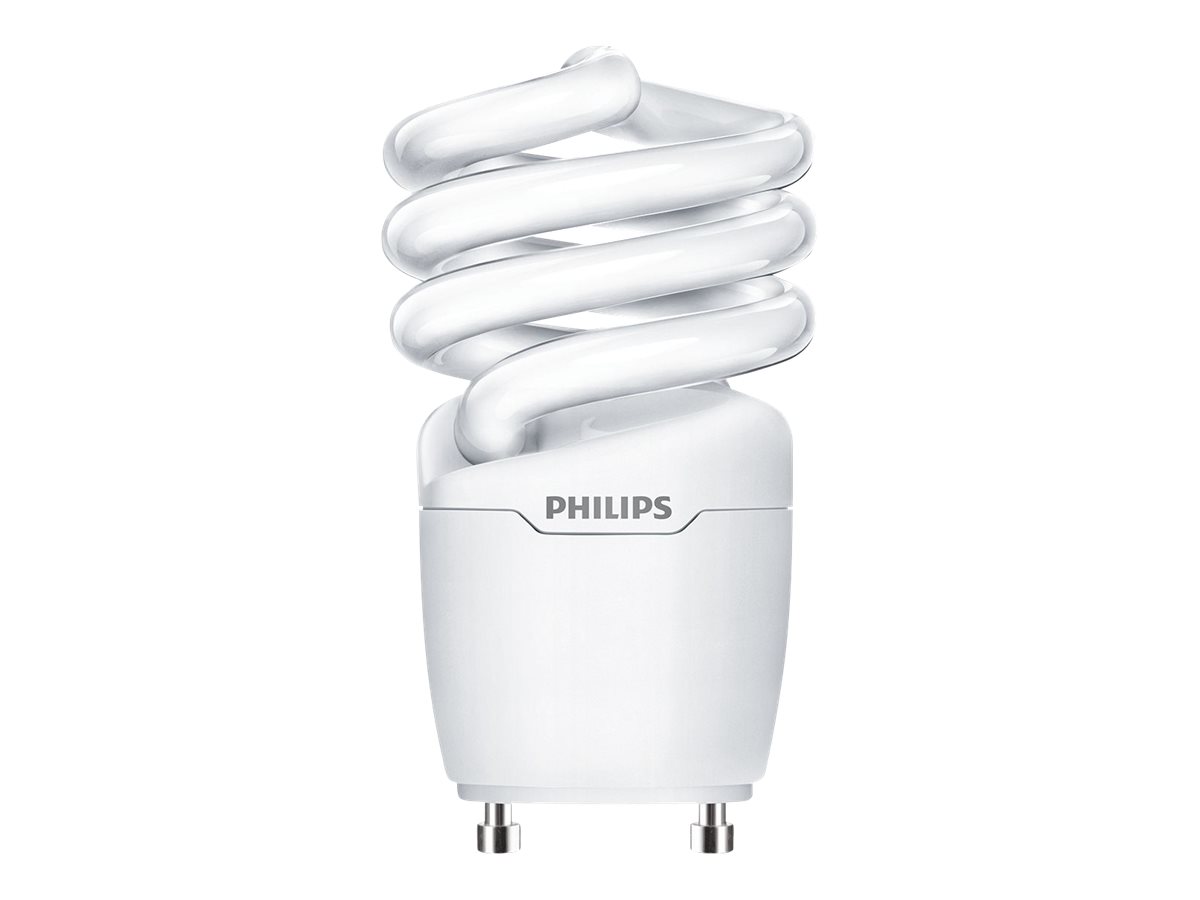 Philips Energy Saver EL/mdTQS - Non-integrated compact fluorescent light bulb - shape: spiral tube - GU24 - 13 W (equivalent 60 W) - warm white light - 2700 K - image 1 of 2