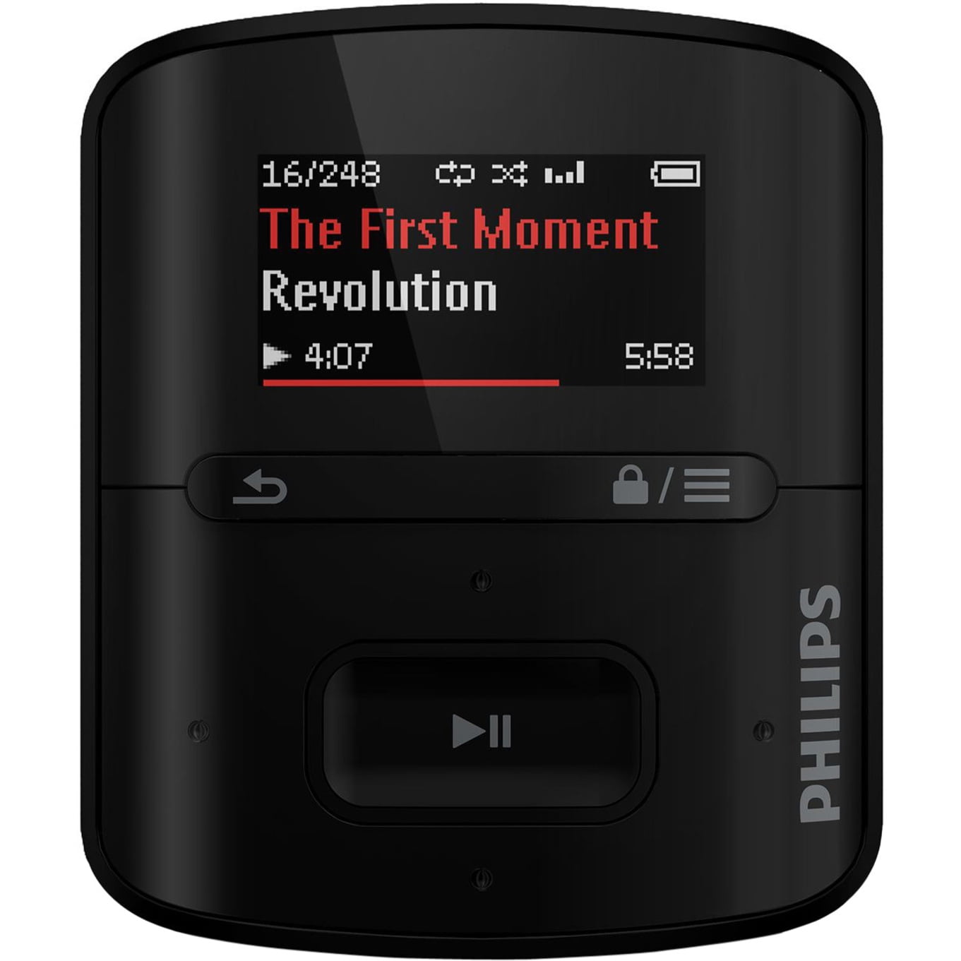 Philips GoGear 4GB MP3 Player with LCD Display, SA4RGA04KF