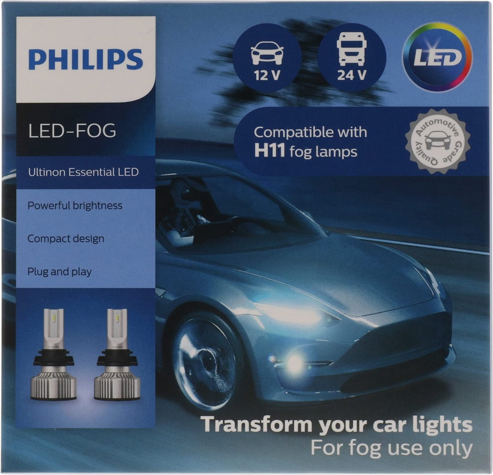 Saga Billedhugger karakter Philips H11 Ultinon LED Fog Light (Pair) - Walmart.com
