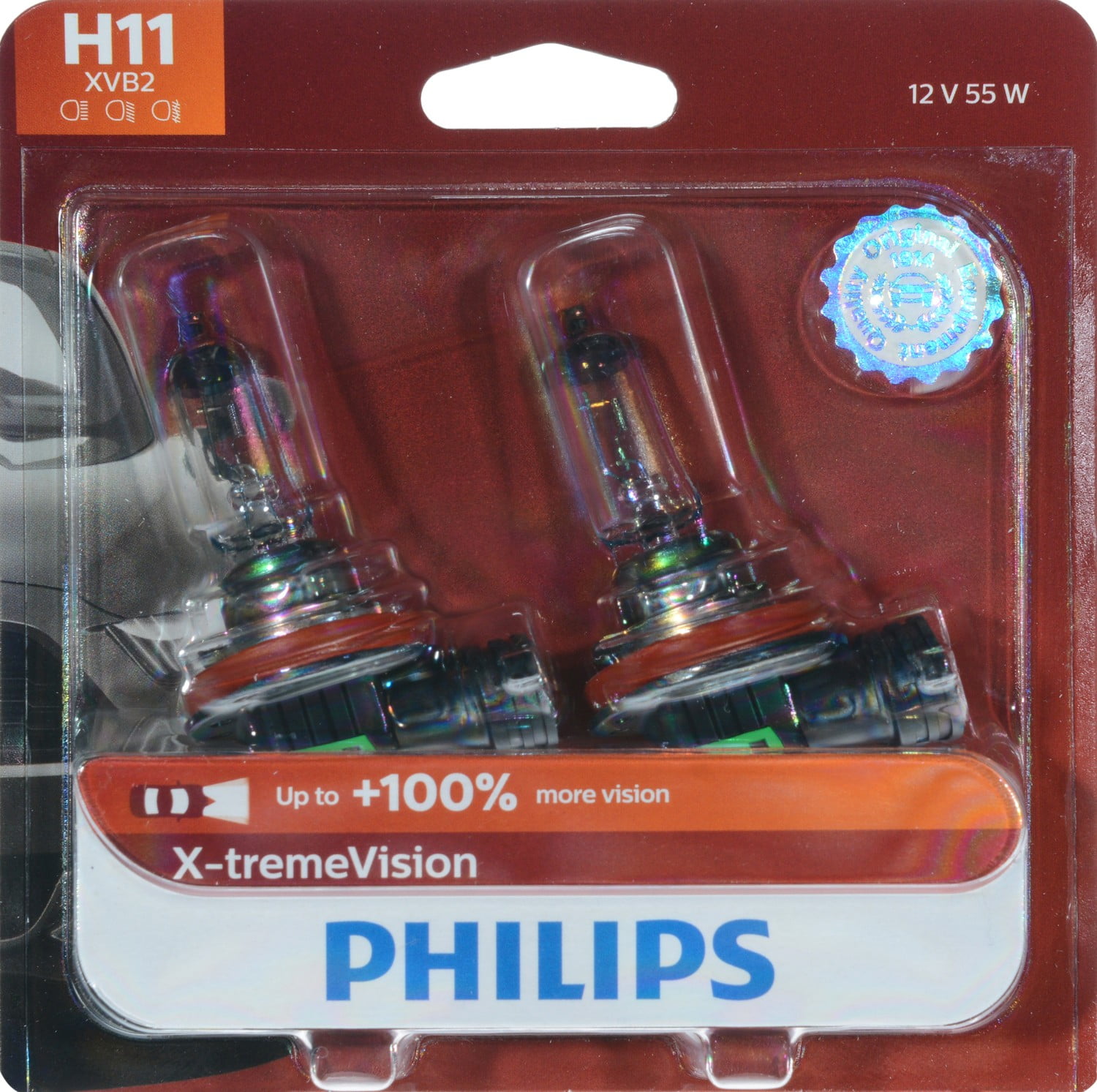Philips H11 X-Tremevision Headlight H11, Pack of 2 