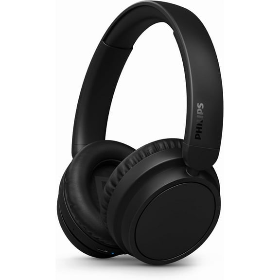 Philips H5209 Wireless Over-Ear Headphones with Dynamic Bass, 65H Battery Life, Fast Charging, Bluetooth 5.3, App Control, Soft Ear Cups, Lightweight, Black
