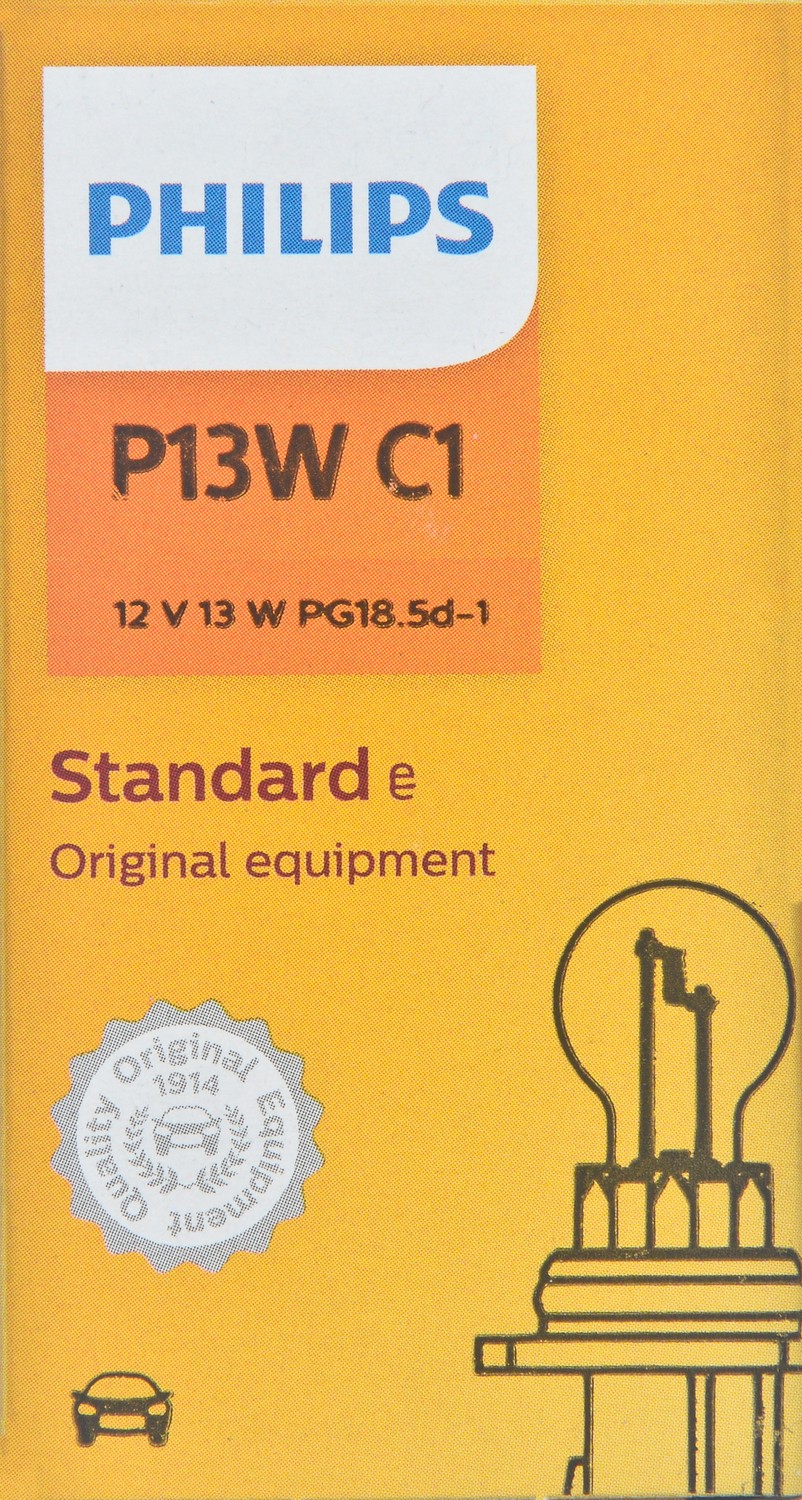 Philips Hipervision Bulb P13W, Clear, Twist Type, Always Change In Pairs! - image 1 of 7
