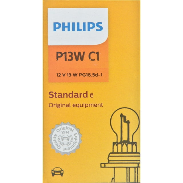 Philips Hipervision Bulb P13W, Clear, Twist Type, Always Change In Pairs!
