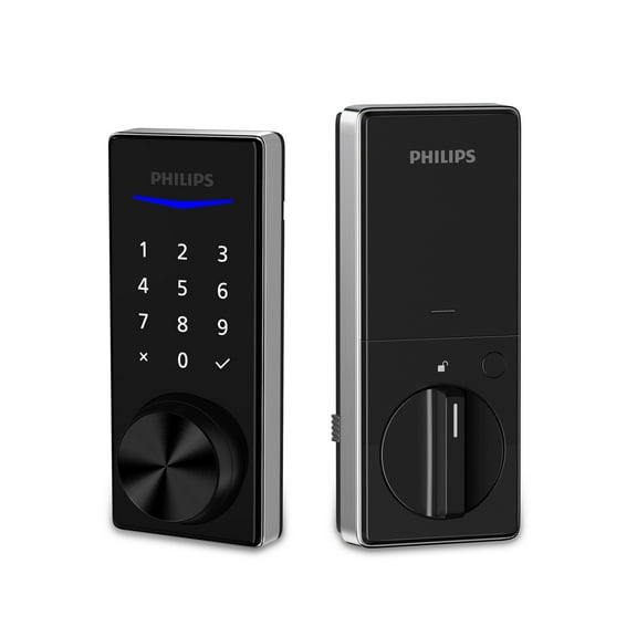 Philips Home Access 1000 Series Satin Nickel Single Cylinder Electronic Deadbolt with Lighted Keypad Touchscreen and KEY access