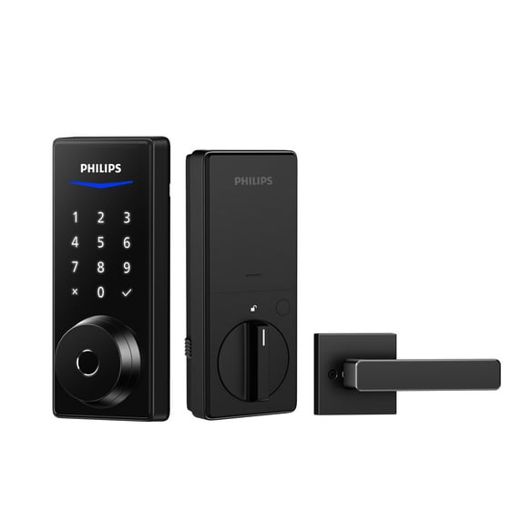 Philips Home Access 1000 Series Single Cylinder Electronic Deadbolt with Lever Set