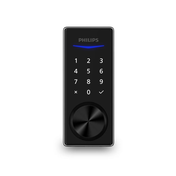 Philips Home Access Bluetooth Touchscreen Smart Door Lock Deadbolt, Stain Nickel