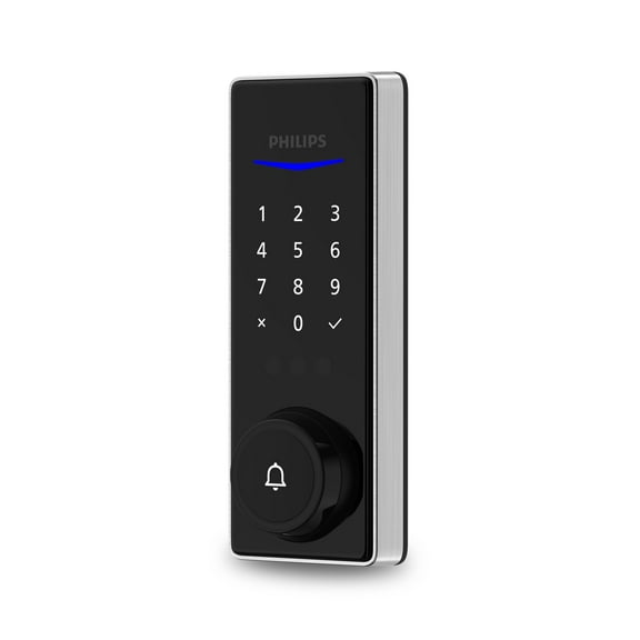 Philips Home Access Wi-Fi Palm Recognition Smart Door Lock Deadbolt, Satin Nickel