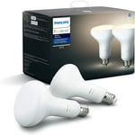 Philips Hue White 2-Pack BR30 LED Smart Bulb, Bluetooth & Zigbee Compatible (Hue Hub Optional), for Recessed Cans and Downlights, Works with Alexa & Google Assistant - A Certified for Humans Device