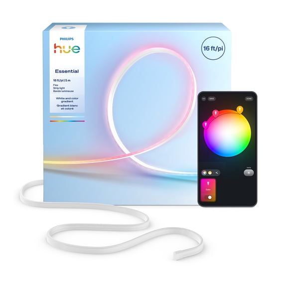 Philips Hue Essential Flex Lightstrip 5m (16ft) Corded Electric Indoor Light Ropes & Strings