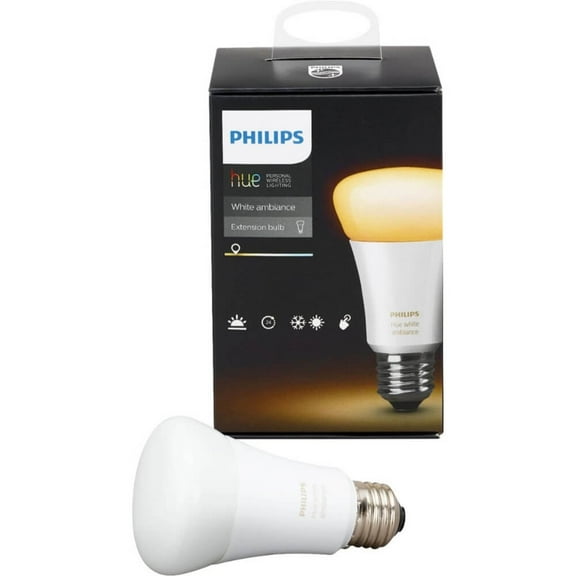 Philips Hue LED 60-Watt White Ambiance A19 Dimmable Wi-Fi Connected Smart Bulb, E26 Medium Base (1-Pack)