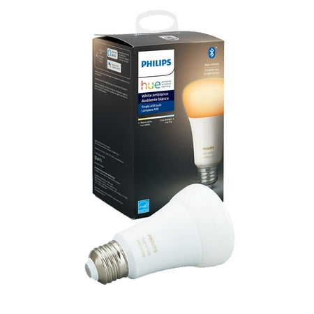 Philips - Hue White Ambiance A19 Bluetooth Smart LED Bulb - Adjustable White