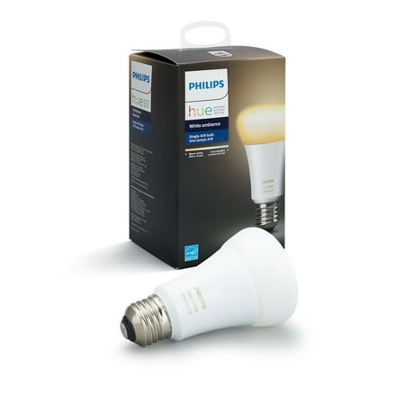 Philips Hue White Ambiance A19 Smart Light Bulb, 60W LED, 1-Pack